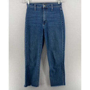 JOES Jeans Womens 26 Jane High Rise Straight Crop Frayed Stretch Denim Blue